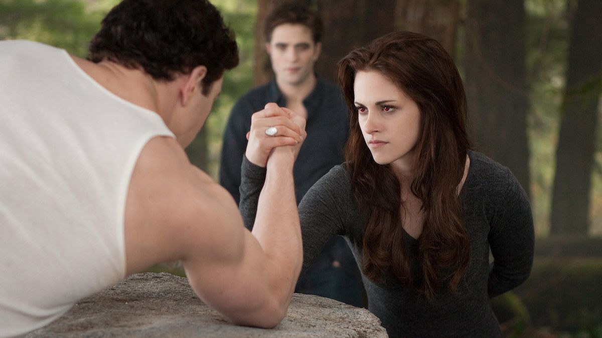 Kristen Stewart as vampire Bella Swan in Twilight Saga: Breaking Dawn Part 2