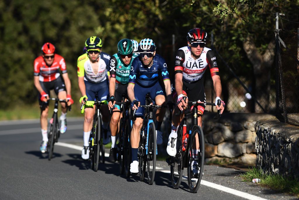 LLOSETA SPAIN JANUARY 28 Alejandro Valverde Belmonte of Spain and Movistar Team competes during the 31st Challenge Ciclista Mallorca 2022 Trofeo Serra De Tramuntana a 1589km race from Lloseta to Lloseta ChallengeMallorca on January 28 2022 in Lloseta Spain Photo by Tim de WaeleGetty Images