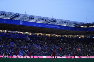 The floodlights failed for a short spell at the King Power Stadium