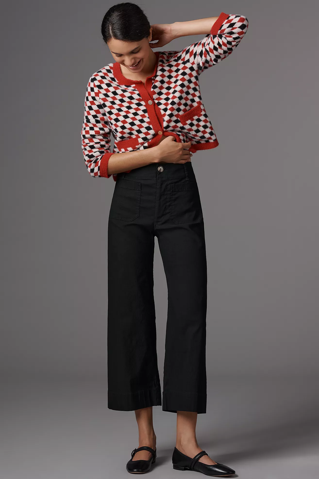 The Colette Cropped Wide-Leg Trousers by Maeve