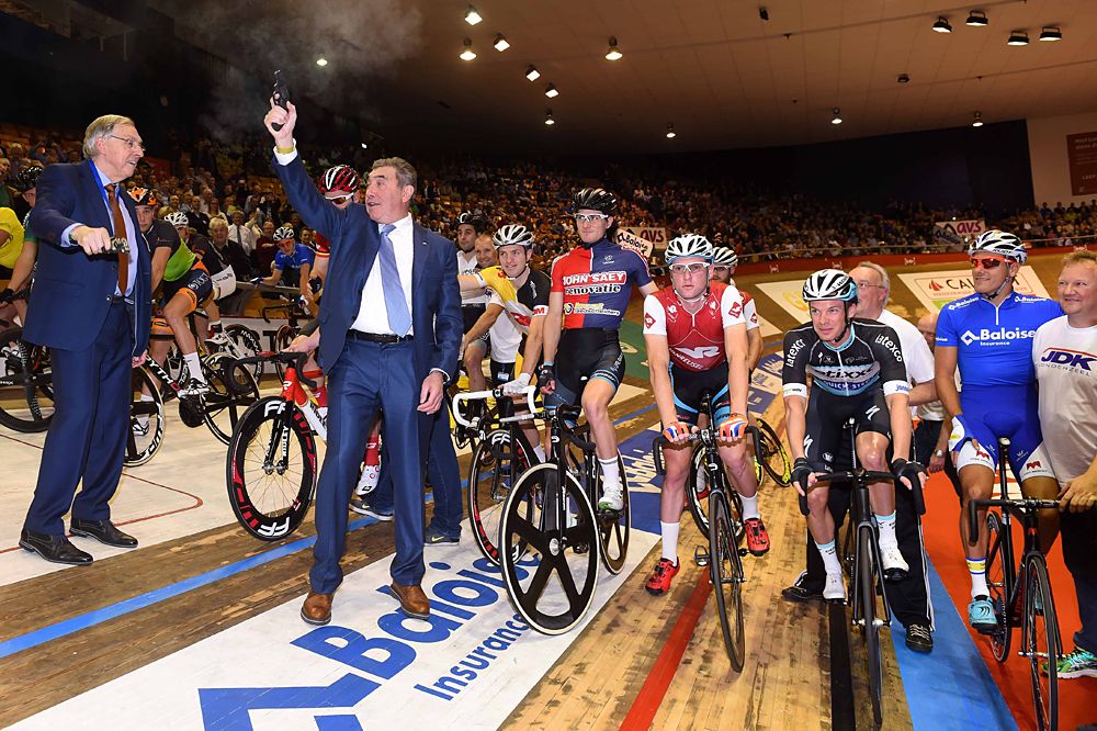 Eddy Merckx (Bel) at the Gent Six Day opening night