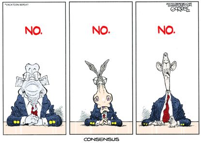 Political cartoon U.S. Obama GOP Democrats