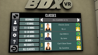 The BoxVR home screen already features a wide selection of classes – in the future, there’ll be more, and not just boxing classes.