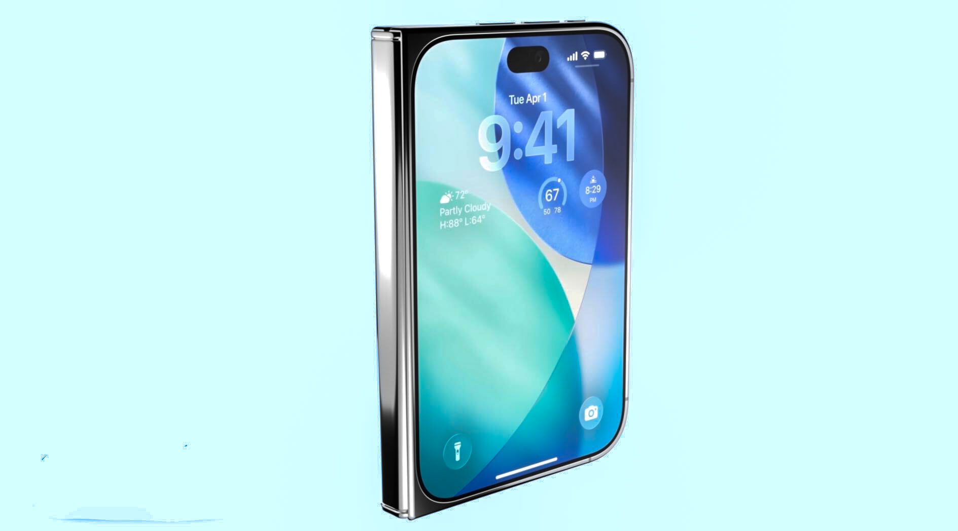 iPhone Ultra shown from the front screen at an angle