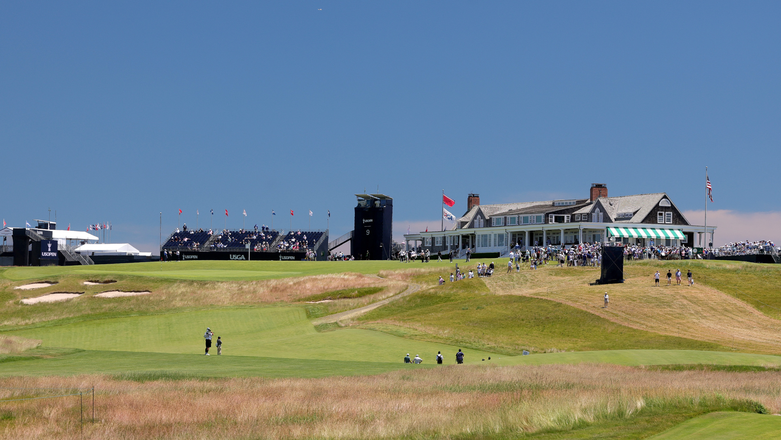 A view of the ninth hole (Ben Nevis) at Shinnecock Hills for the US Open 2026