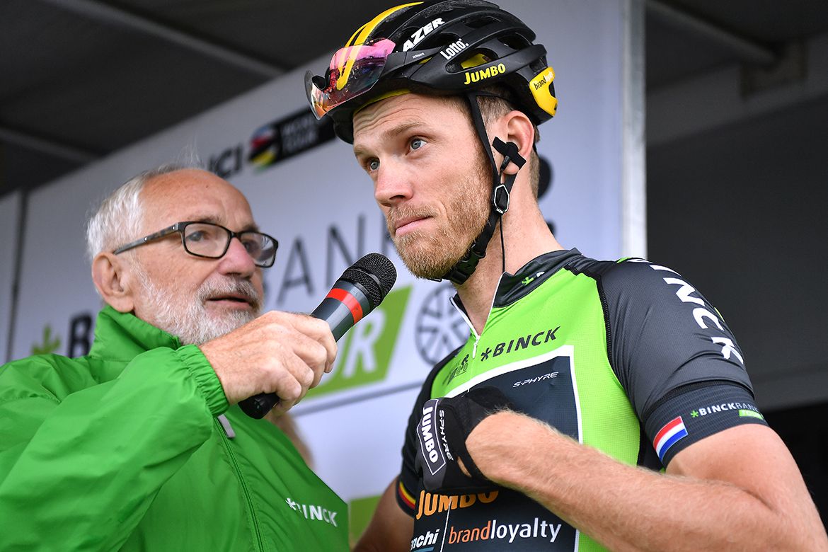 Lars Boom on the podium ahead of stage 6