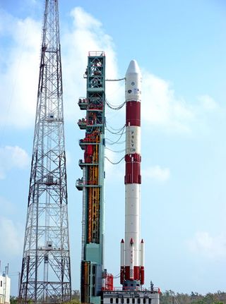 India's PSLV-C20 Rocket on Launch Pad