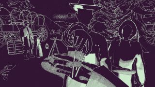 A pioneer choosing a straw from someone's hand