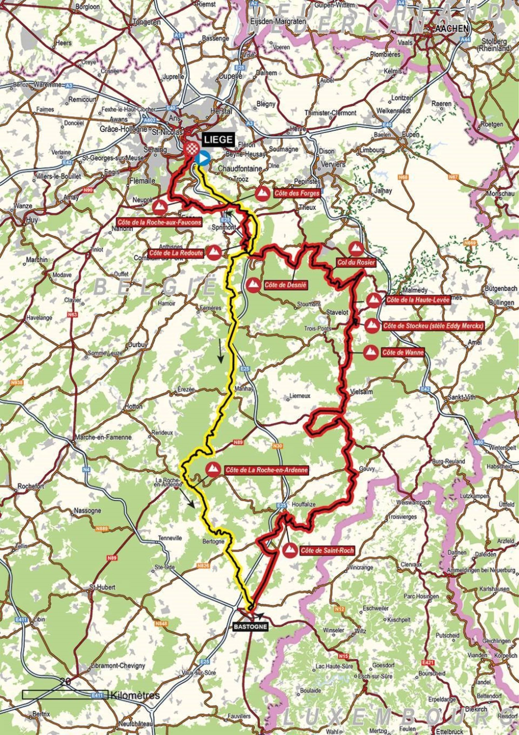 LiègeBastogneLiège 2023 Route information and start…