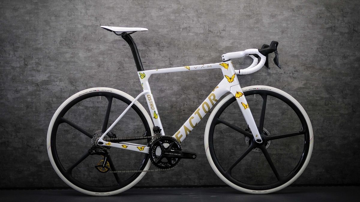 A custom white Factor Ostro VAM for Bradley Wiggins