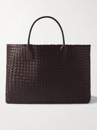 Bottega Veneta Intrecciato Cabat Large Leather Tote Bag