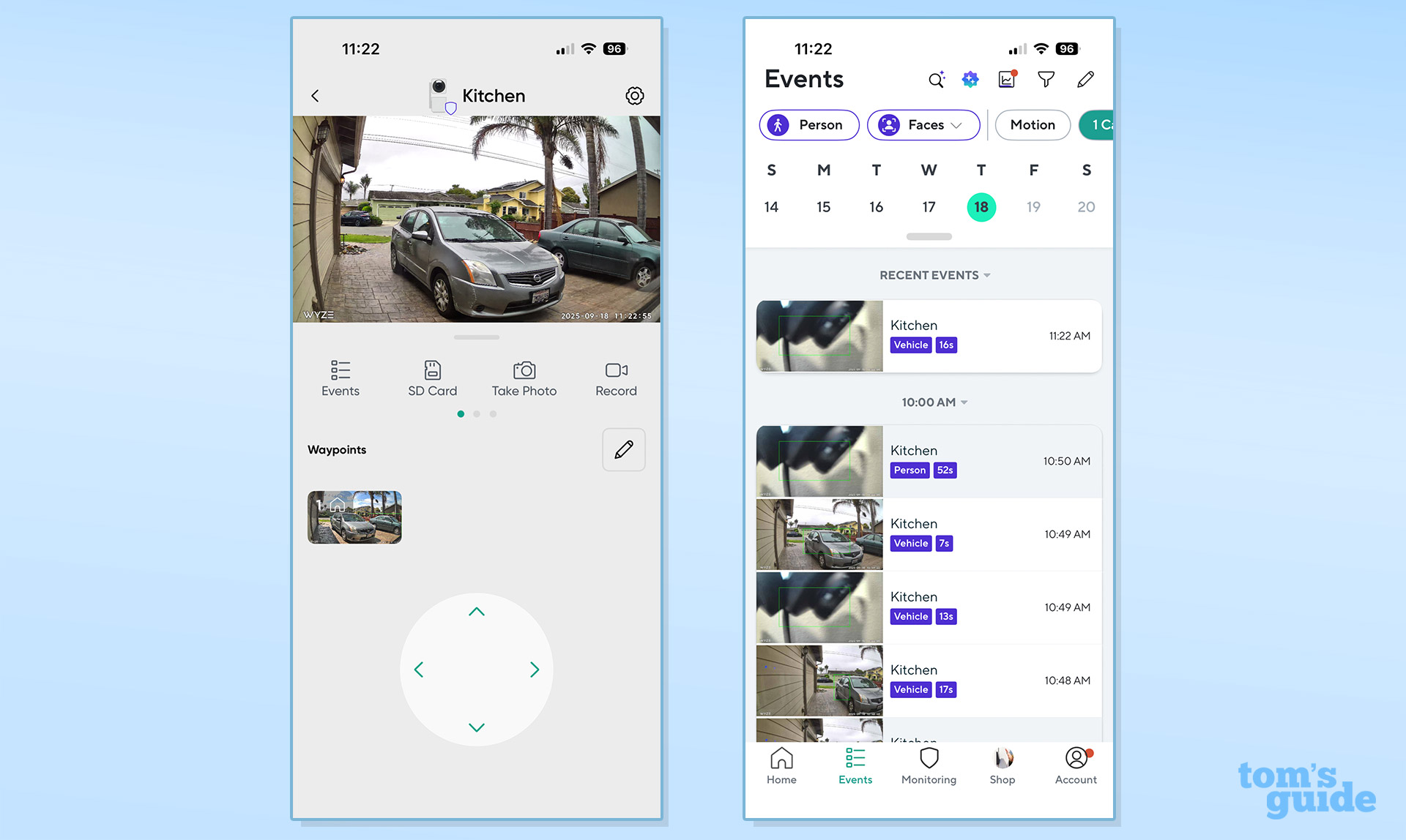 Wyze Cam Pan v4 app screenshots