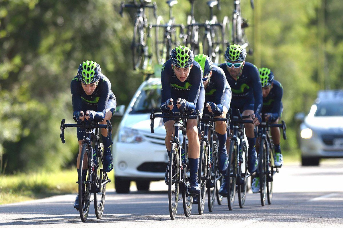 Dani Moreno leading Movistar