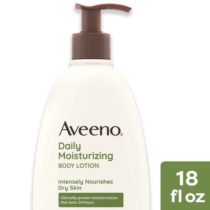 Aveeno Daily Moisturizing Lotion for Dry Skin, Fragrance-Free, 18oz