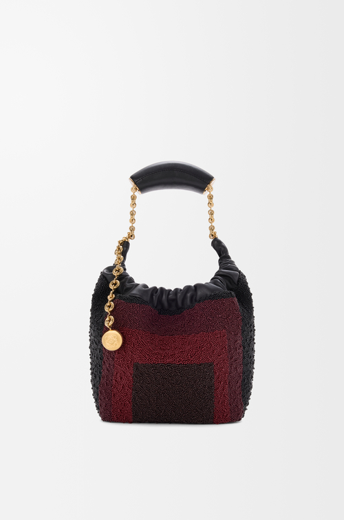 Mini Squeeze Bag in Beaded Leather