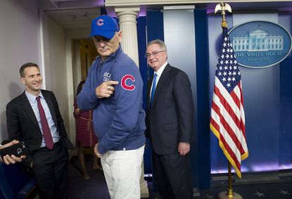 Bill Murray visited the White House briefing room.