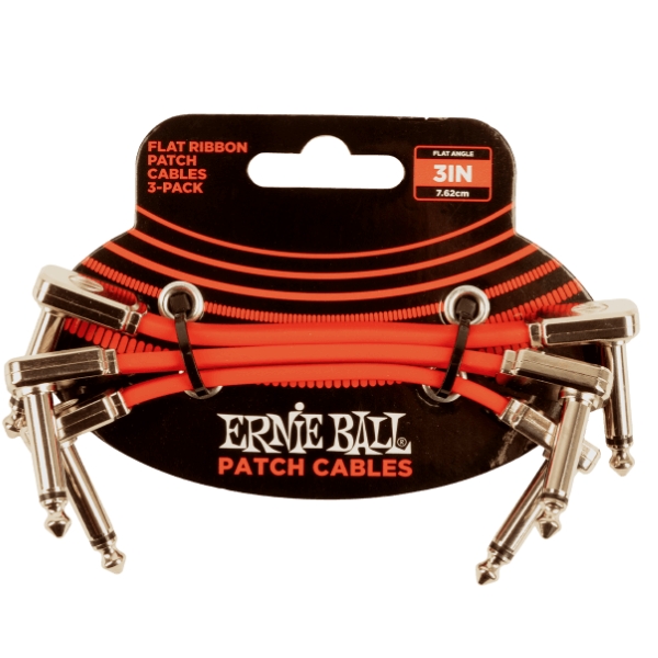 A pack of Ernie Ball Flat Ribbon patch cables