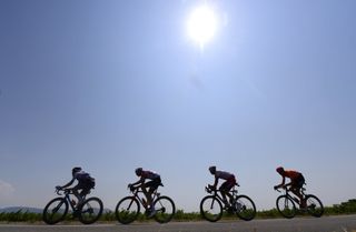 It was a hot day during stage 17 of the Tour de France
