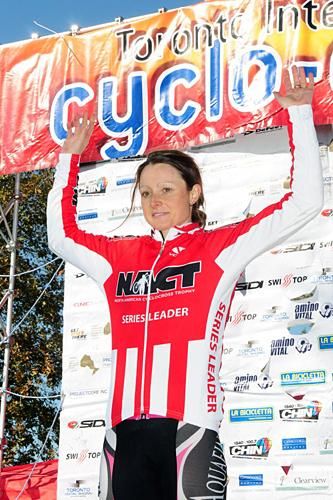 Natasha Elliot (Garneau Club Chausseures) retains the NACT leader's jersey.