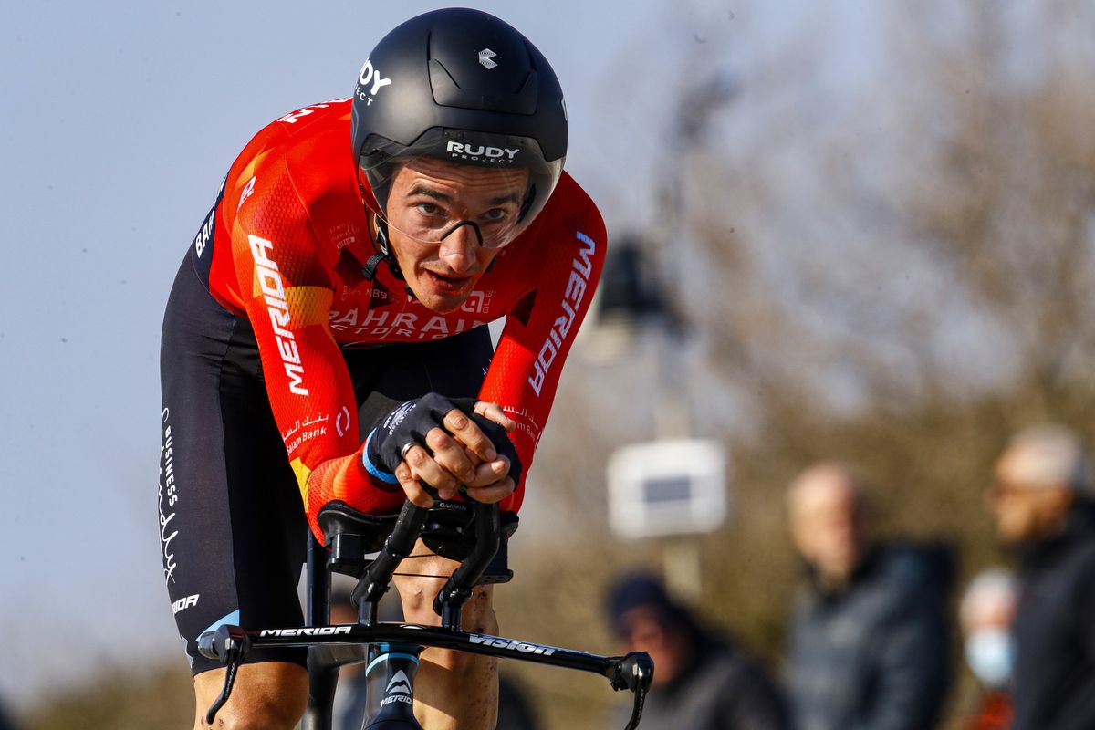 Tirreno Adriatico 2022 - 57th Edition - 1st stage Lido di Camaiore - Lido di Camaiore 13,9 km - 07/03/2022 - Pello Bilbao (ESP - Bahrain Victorious) - photo Roberto Bettini/SprintCyclingAgency&Acirc;&copy;2022