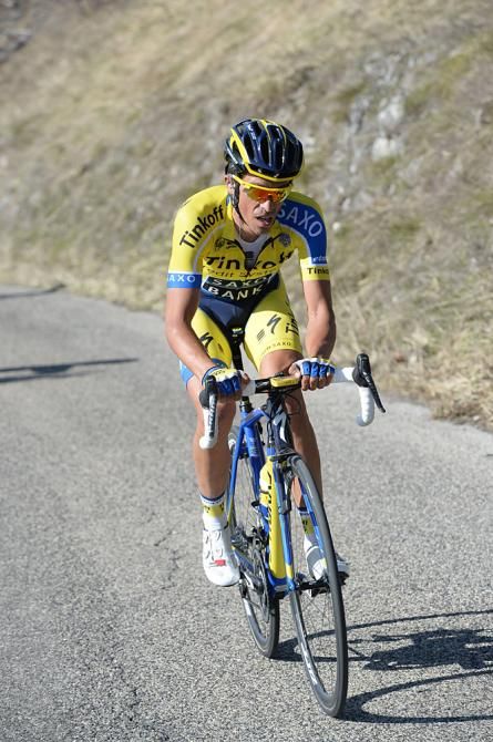 Alberto Contador (Tinkoff-Saxo) launched a bold attack with 30km to go