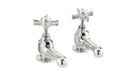 Bristan Traditional Bath Taps with white hot/cold markers