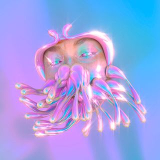 Holoctopus instagram filter designed by Ines Alpha showing digtal head with tentacles on face