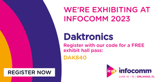 Daktronics appearance at InfoComm 2023.