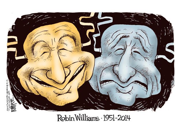 Editorial cartoon Robin Williams