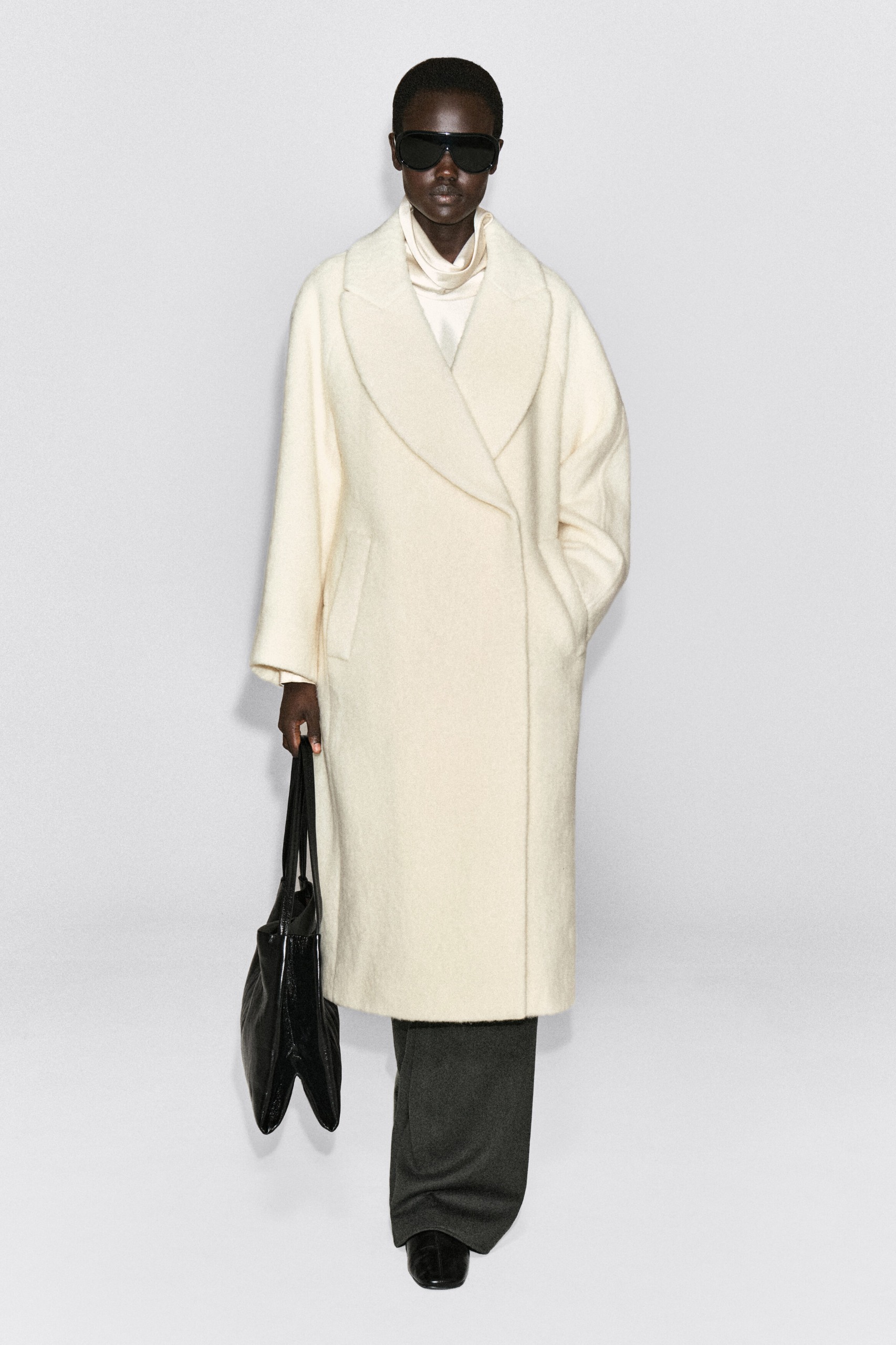 Brushed Wool Maxi Coat