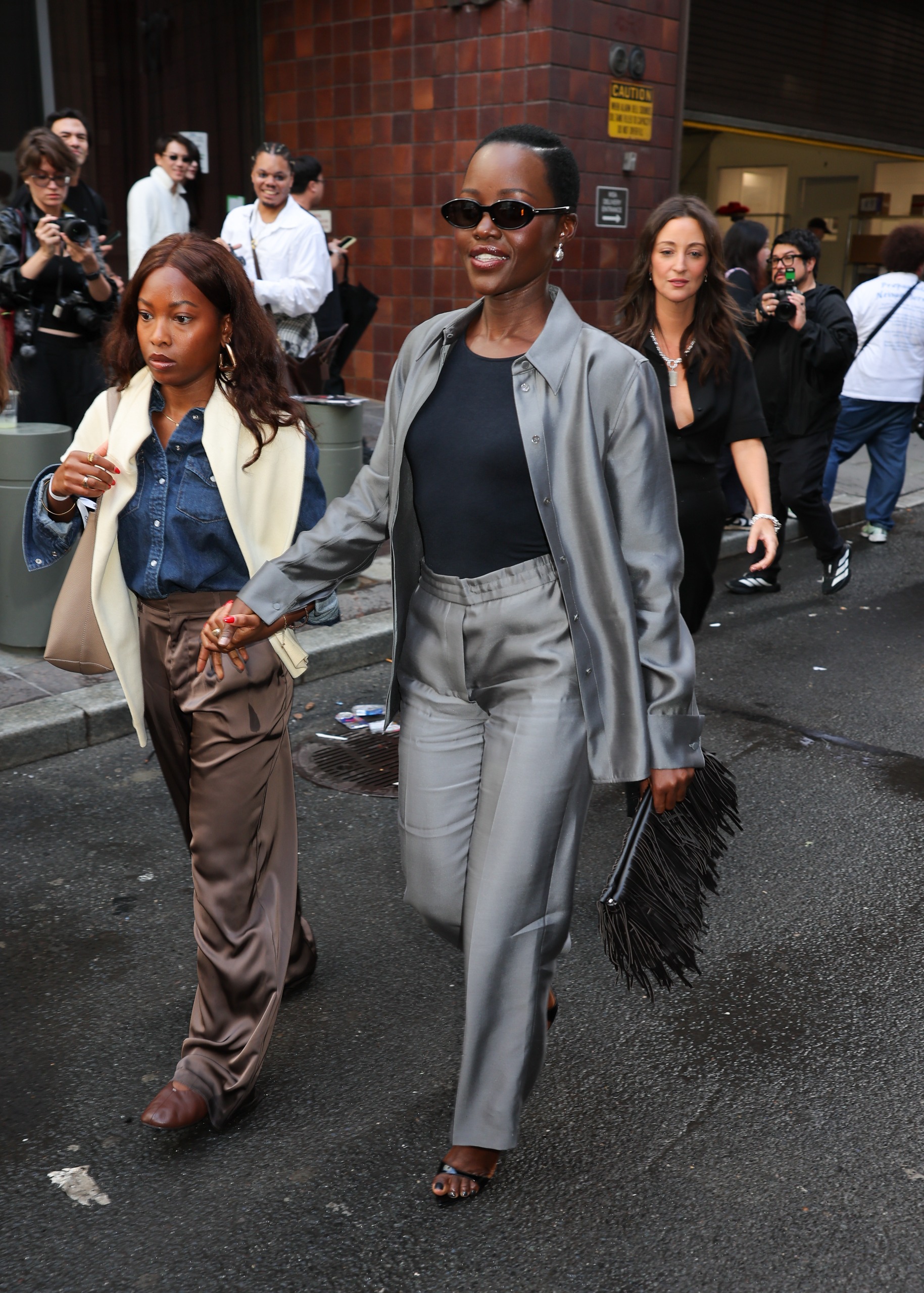 Lupita Nyong#039;o#039;s Celebrity look at the Cos New York Fashion Week show