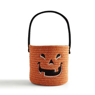 Pumpkin-shaped basket