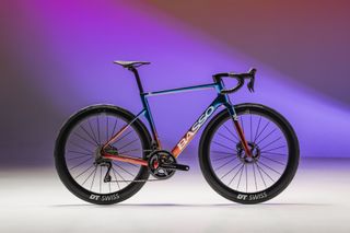 Basso SV bike is shown up against coloured background