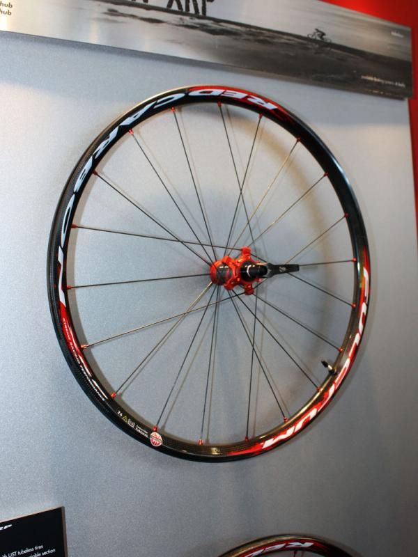 New for 2011 is the Fulcrum Red Carbon XRP, using the same carbon rim as last year's Red Carbon but all-new hubs and a switch to stainless steel spokes - and 123g less weight.