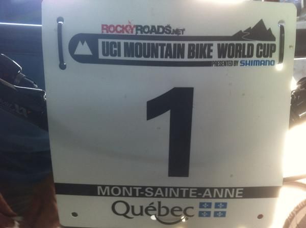 World Cup leader Nino Schurter's number plate