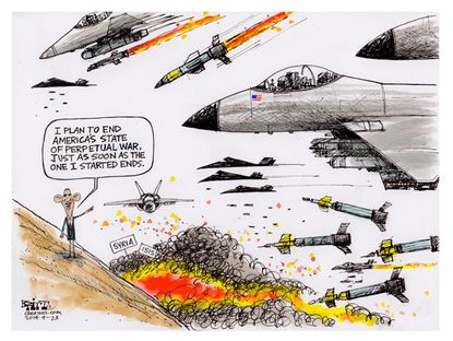 Obama cartoon world ISIS war