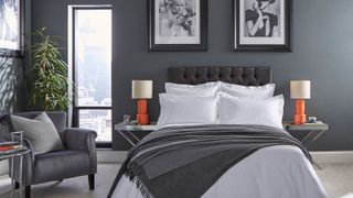 dark grey bedroom