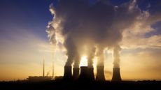 Wide-angle image of a coal power station