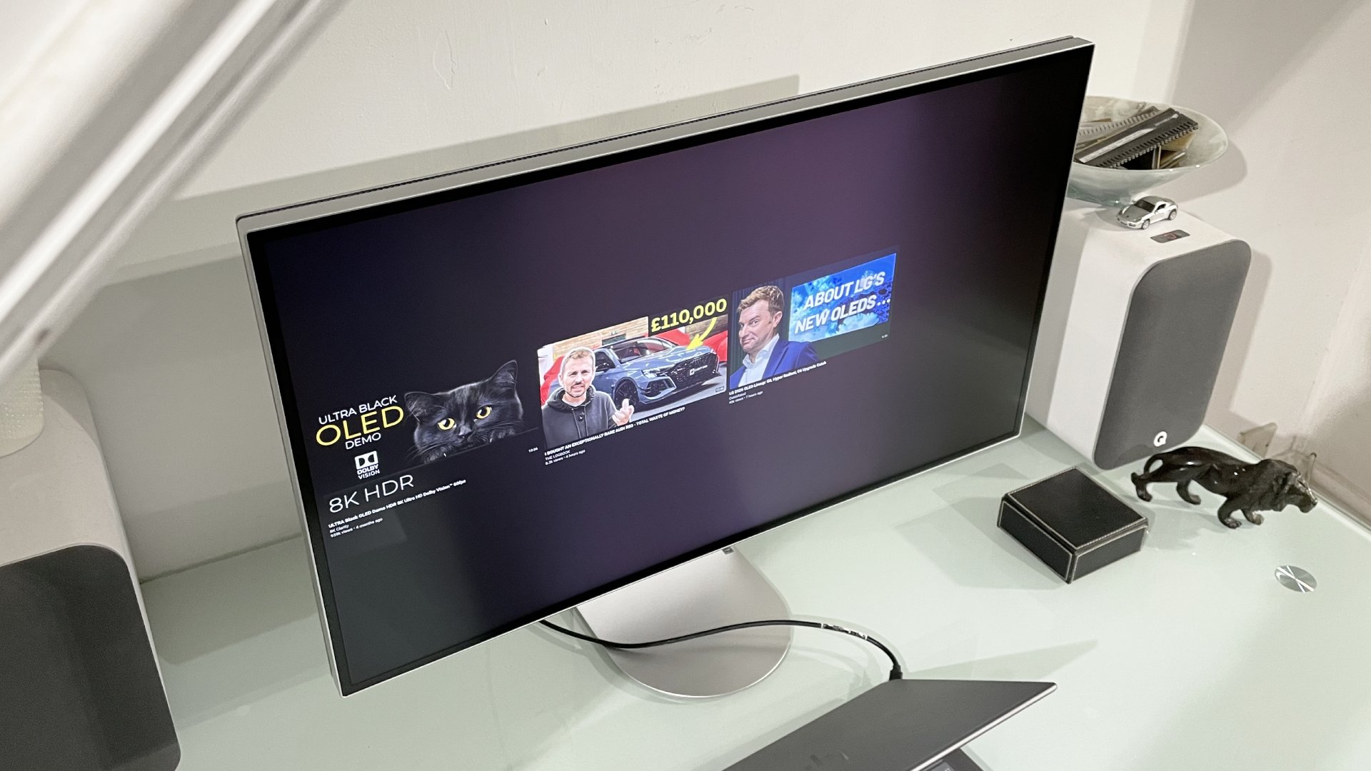 LG UltraFine 6K Evo 32U990A in a home office during our review