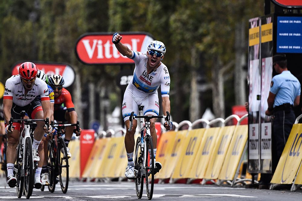 Alexander Kristoff (UAE Team Emirates) wins stage 21 at the Tour de France