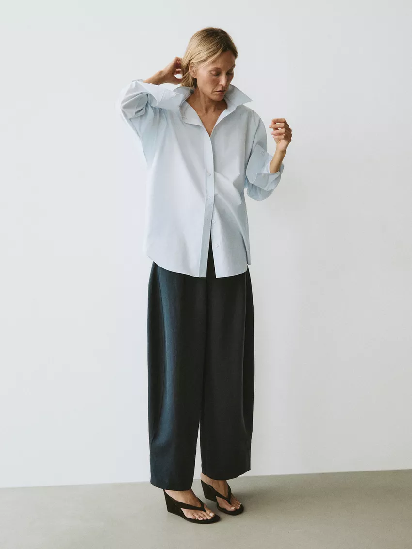 Poplin and Cotton Blend Shirt