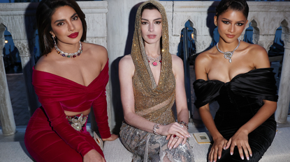 Priyanka Chopra Jonas, Anne Hathaway and Zendaya attend the "Bulgari Mediterranea High Jewelry" event at Palazzo Ducale on May 16, 2023 in Venice