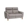 DYLAN Silver Fabric 2 Seater Electric Recliner Sofa