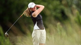 Stacy Lewis takes a shot during the NCAA Division I Championship