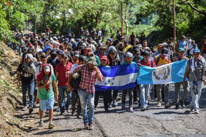 A group of migrants in Guatemala