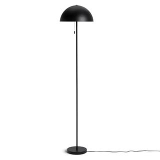 black floor lamp with mushroom shade