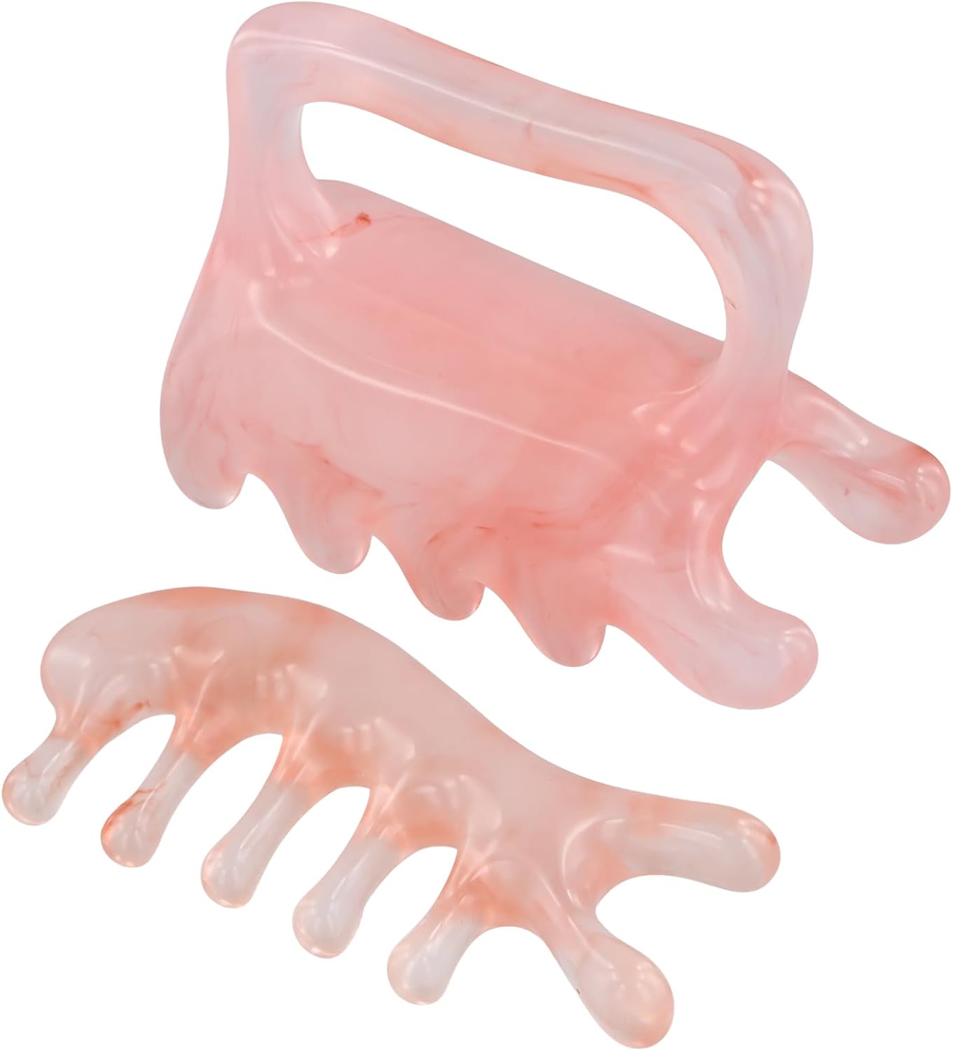 2 Pcs Fascia Massage Blaster and Scalp Comb, Cellulite Tool for Myofascial Release, Muscle Knots, Body Gua Sha for Relaxation, Head and Facial Massager