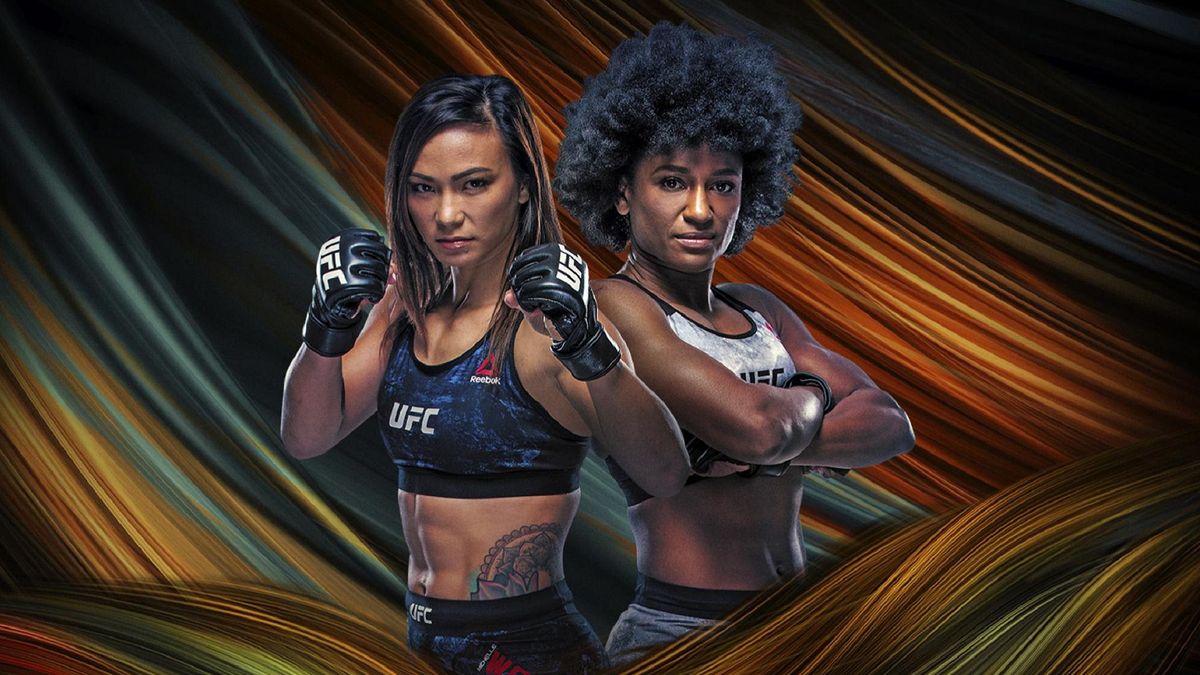 Michelle Waterson vs. Angela Hill UFC Fight Night Vegas 10 promotional banner