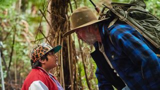 Julian Dennison as Ricky Baker and Sam Neill as Hector in Hunt for Wilderpeople