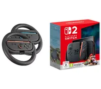 Nintendo Switch 2 with Mario Kart World (plus Joy-Con Racing Wheels)